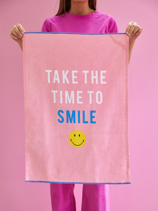 RICE - Baumwolle Geschirrhandtuch - pink - Smiley Print