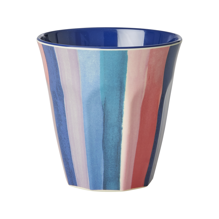 RICE - Melamine Cup with N.Y. Stripes Print - Medium