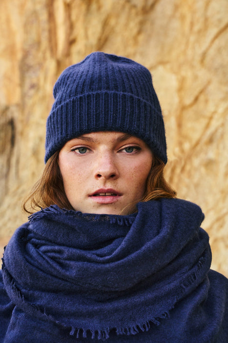 Mouleta - Kaschmir Beanie, navy (Farbe 490)