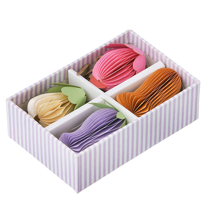 Bungalow - Honeycomb Flower Flamingos, S, 4er-Set