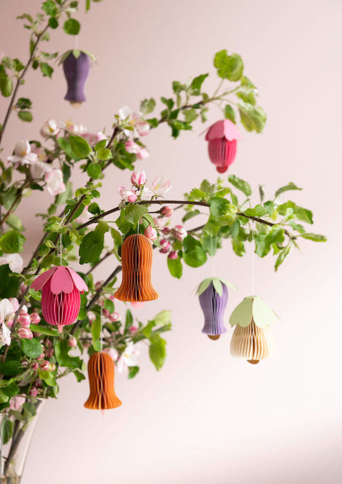 Bungalow - Honeycomb Flower Flamingos, S, 4er-Set