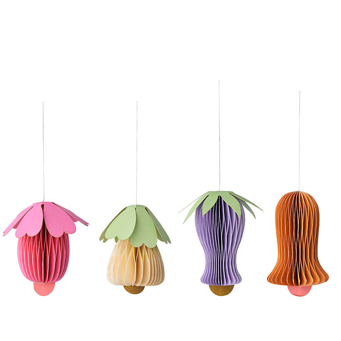 Bungalow - Honeycomb Flower Flamingos, S, 4er-Set