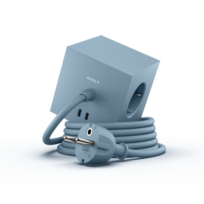 Avolt - Square 1 USB-C & Magnet, shark blue