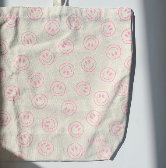 LOU LOTO. - Happy Faces Shopper, neonpink