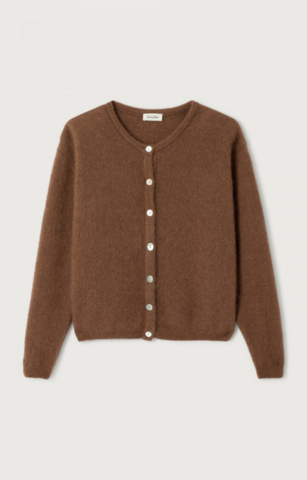 American Vintage - Strickjacke VITOW, chocolat chine