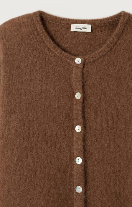 American Vintage - Strickjacke VITOW, chocolat chine