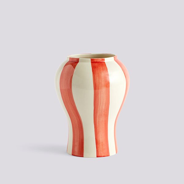 HAY - Sobremesa Stripe Vase, small, red