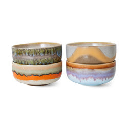 HK Living - 70s ceramics, Dessert Bowls, reef (4er-Set)
