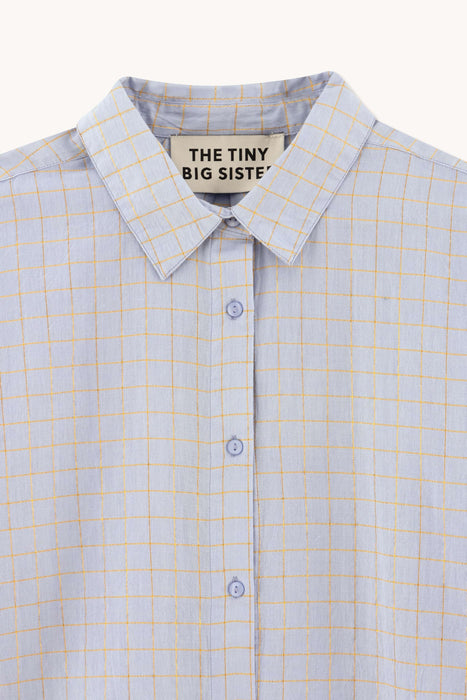 TINYCOTTONS - Shine grid Shirt, cold grey