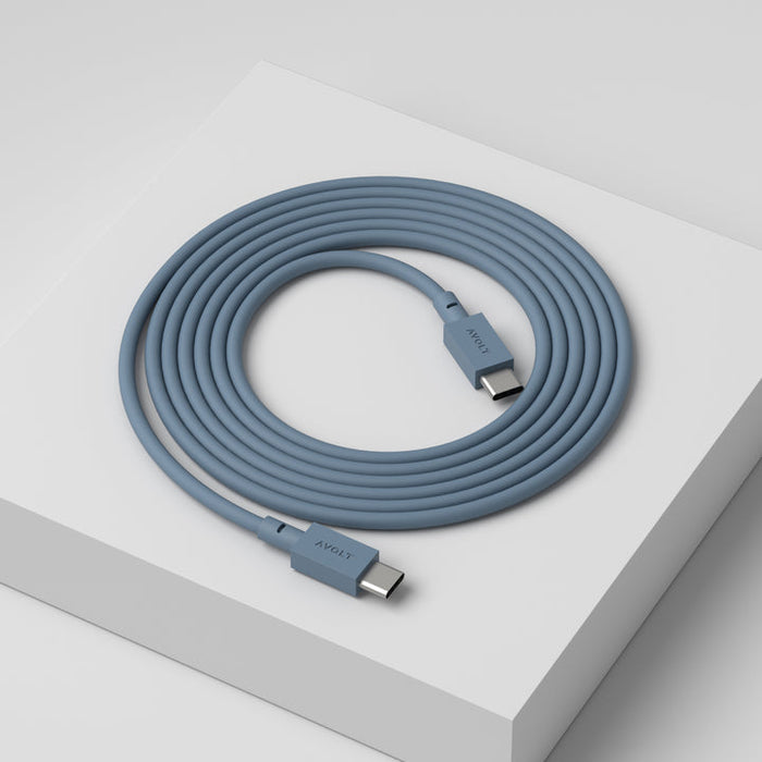 Avolt - Cable 1 USB-C to USB-C, 2m, shark blue