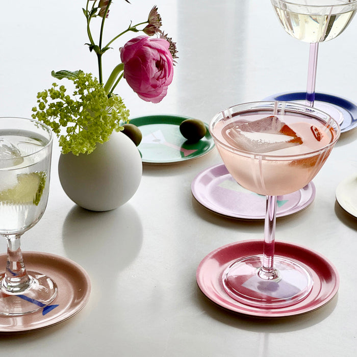 BLU KAT - Set of 6 Coasters, Cocktails