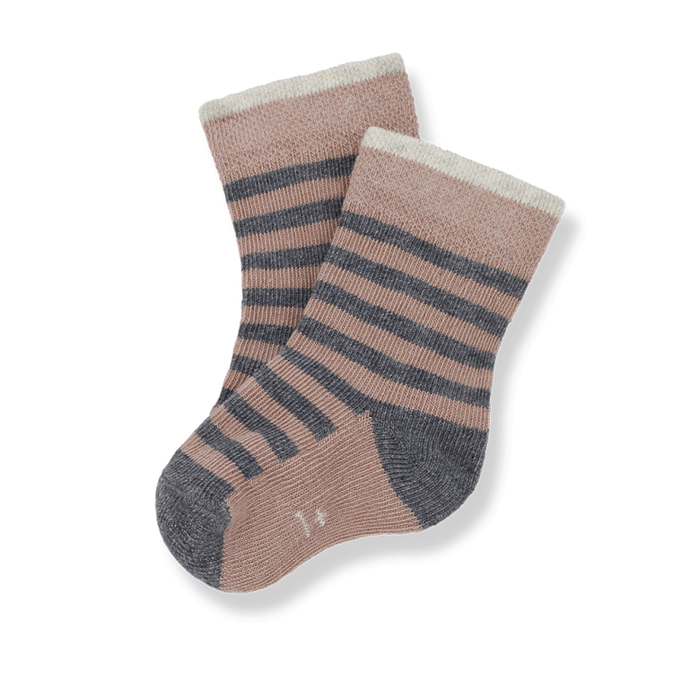 1+ in the family - DALMAU striped Socks, old rose