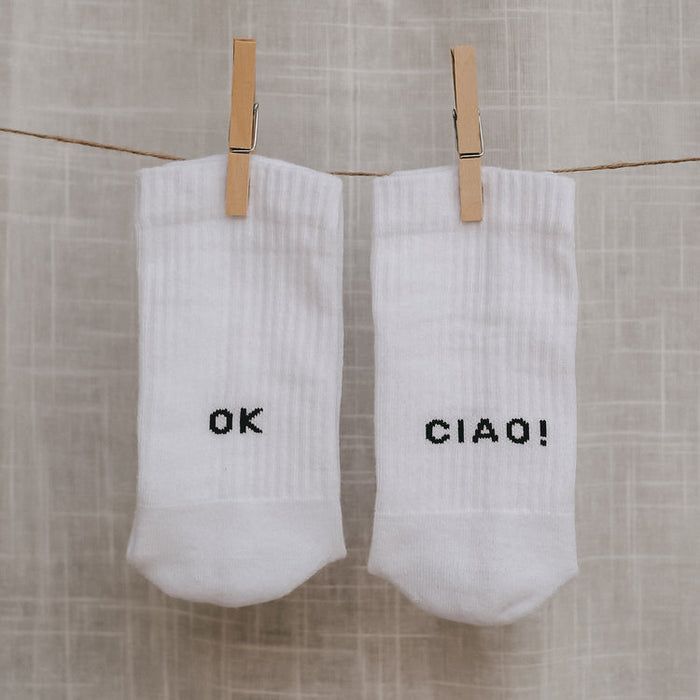 Eulenschnitt - Socken weiß ok ciao!