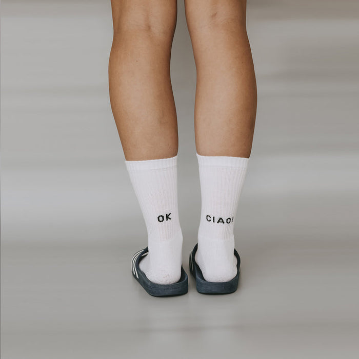 Eulenschnitt - Socken weiß ok ciao!