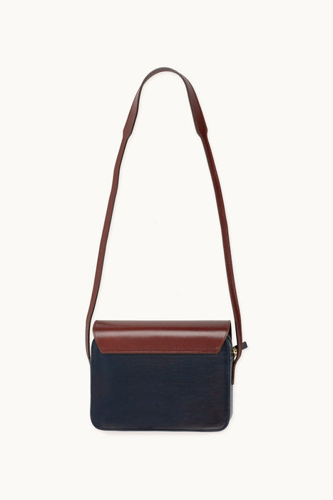 TINYCOTTONS - AMANDINE LEATHER Classic Bag, navy/dark brown
