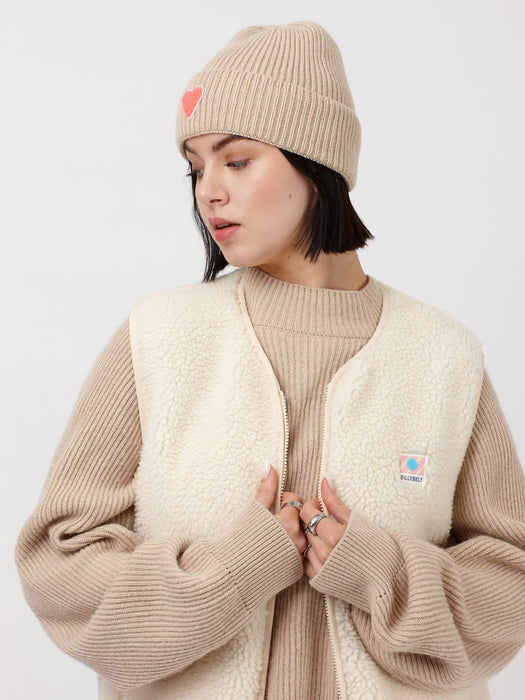 UNIO - Mütze LUND Heart neon pink, toast (057)