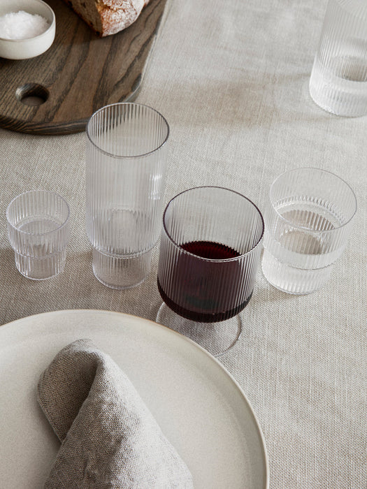 Ferm - Ripple Wine Glasses, Set of 2, Clear