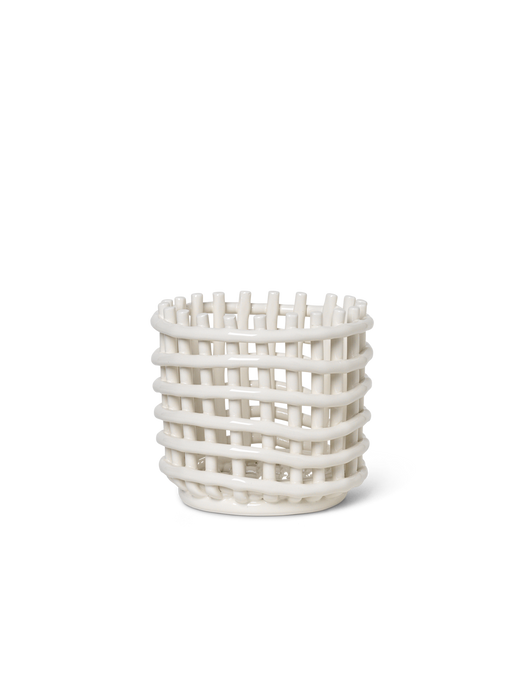 Ferm - Ceramic Basket - Small - Off-White