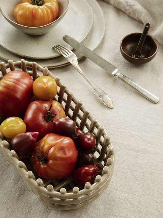 Ferm - Ceramic Basket - Oval - Cashmere