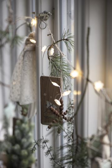 IB Laursen - Holzschild Auto mit Tannenbaum auf Dach