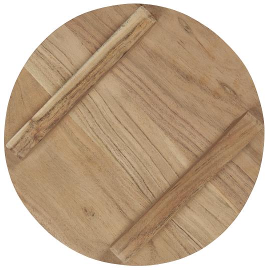 IB Laursen - Servierbrett rund mit Füßen Akazienholz