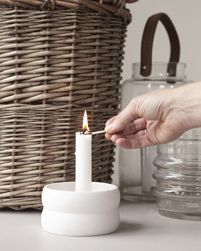 Storefactory - Malmbäck, mini white Candlestick