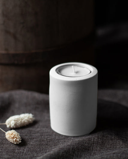 Storefactory - Lekvall, large white tea light holder
