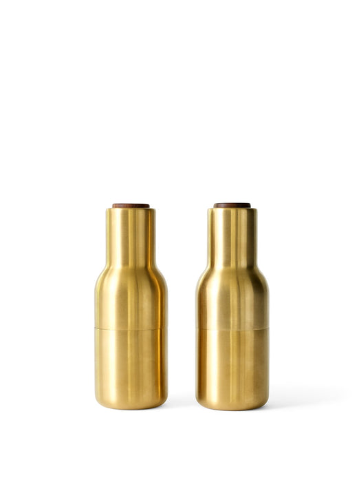Audo Copenhagen - Bottle Grinder (Set aus 2), Brass/Walnut