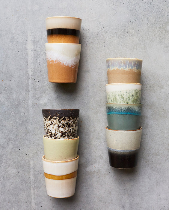 HK Living - 70s ceramics, Coffee Mug, snow