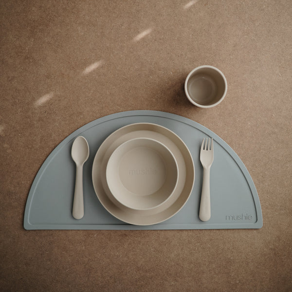 Mushie - Dinner Plate Round, 2er-Set, Vanilla