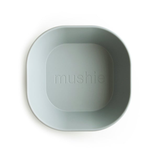 Mushie - Dinner Bowl Square, 2er-Set, Sage