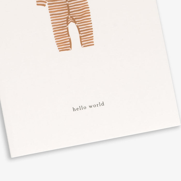 KARTOTEK - Greeting Card, Baby Onesie Ochre