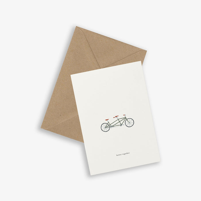 KARTOTEK - Greeting Card, Tandem Bike