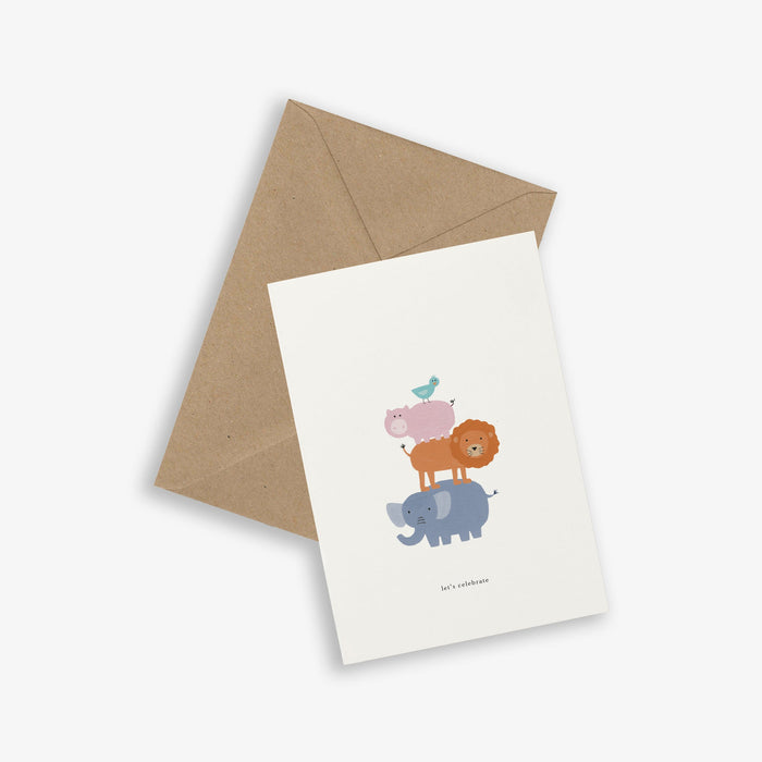 KARTOTEK - Greeting Card, Animal Tower