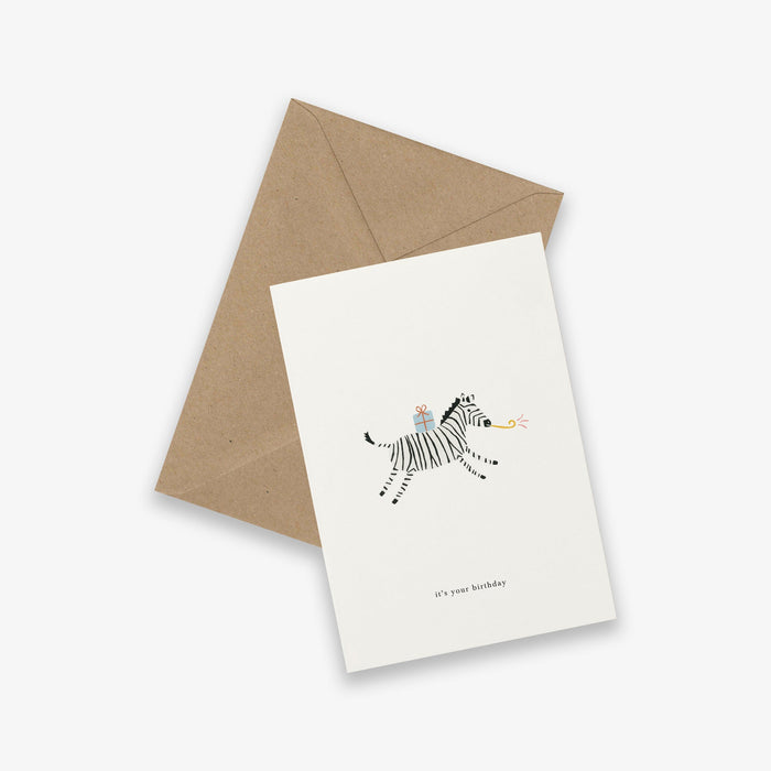 KARTOTEK - Greeting Card, Birthday Zebra
