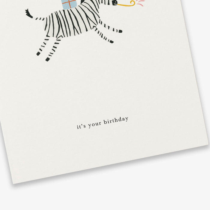 KARTOTEK - Greeting Card, Birthday Zebra