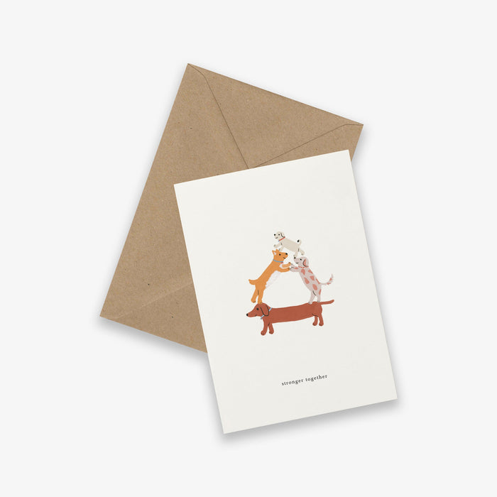 KARTOTEK - Greeting Card, Dog Formation