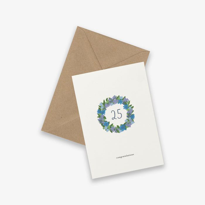 KARTOTEK - Greeting Card, Anniversary Wreath 25
