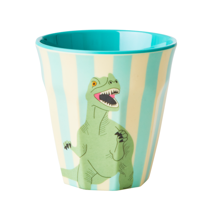 RICE - Melamine Cup with Dino Print - T-Rex - Medium