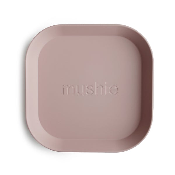 Mushie - Dinner Plate Square, 2er-Set, Blush