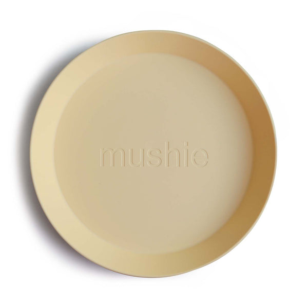 Mushie - Dinner Plate Round, 2er-Set, Pale Daffodil