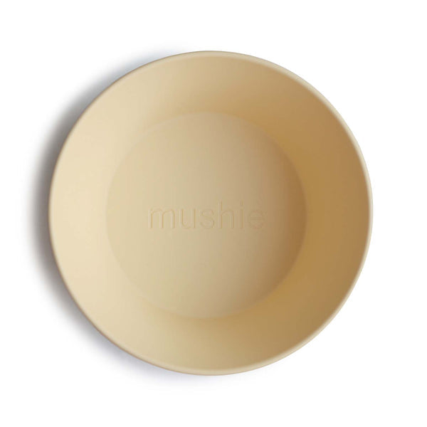 Mushie - Dinner Bowl Round, 2er-Set, Pale Daffodil