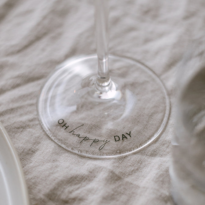 Eulenschnitt - Weinglas 390ml, Oh happy day