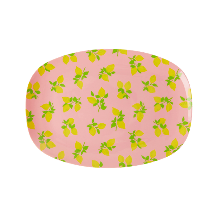 RICE - Rechteckige Platte, Lemon Print, small
